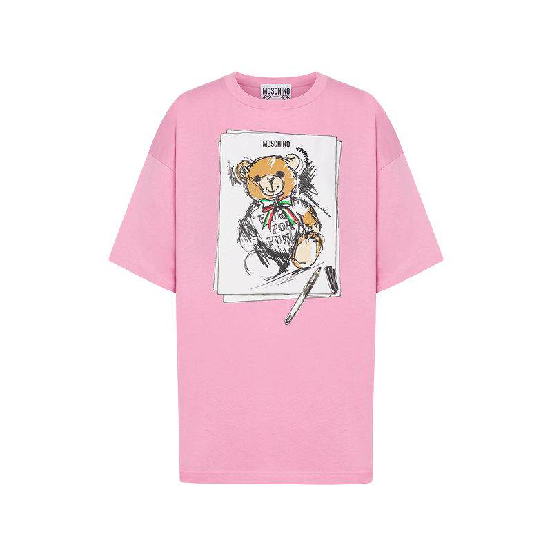 【低至5折】Moschino/莫斯奇诺  女生泰迪熊Teddy阔型T恤