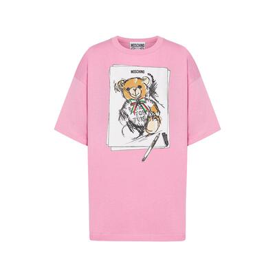 【惊喜特惠】Moschino/莫斯奇诺  女生泰迪熊Teddy阔型T恤