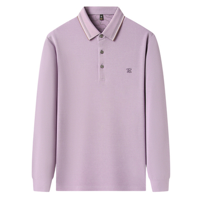 皮尔卡丹男士长袖T恤品牌专柜正品春秋款中年爸爸翻领Polo衫名牌