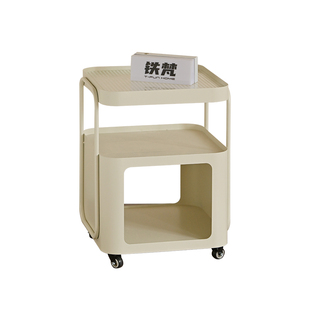 铁梵 家用卧室床头柜替代品铁艺床头置物架小边几代替神器收纳柜