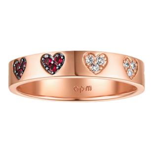 【生日礼物】APM Monaco爱心戒指玫瑰金女设计情侣对戒高级送女友