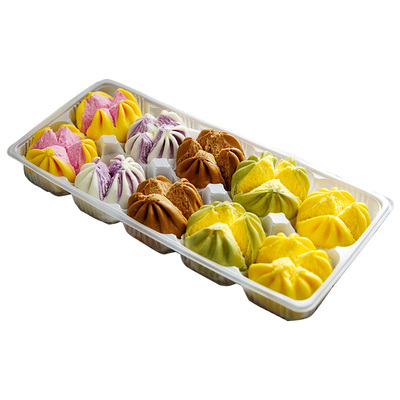 果蔬开花馒头粗粮南瓜紫薯儿童早餐半成品开口包点酒店商用批发