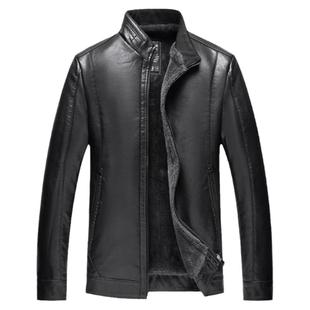 海宁皮毛一体男士绵羊皮夹克羊羔毛真皮皮衣男加绒加厚爸爸装外套