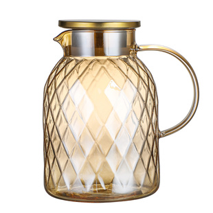 耐高温玻璃水壶水杯套装琥珀家用客厅待客耐热冷水壶喝水泡茶杯子