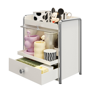 水杯置物架桌面收纳盒台面餐边柜防尘吧台工位茶包咖啡杯子储物柜