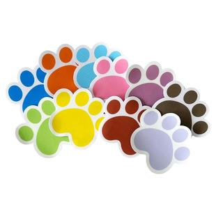 可爱卡通动物小脚丫地面指引地贴斜纹面防滑耐磨幼儿园学校脚印墙贴定制防水耐磨贴纸地贴订做