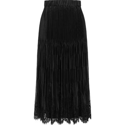 雅莹赫本风弹力轻盈蕾丝半身裙