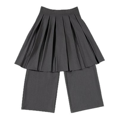 散养文化百褶裙裤休闲西装裤秋冬