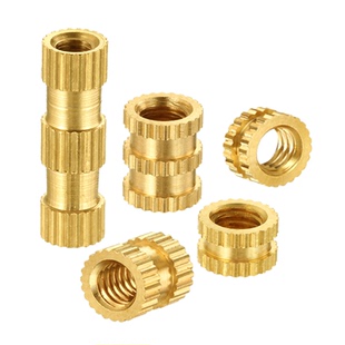 M3全系列环保直花注塑铜螺母滚花螺母植入预埋件铜镶嵌全系