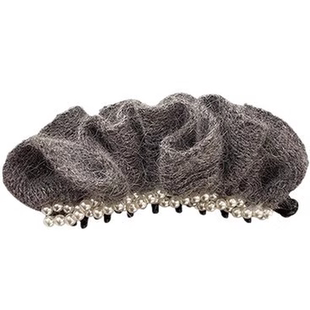 韩系珍珠针织裙摆香蕉夹半扎发后脑勺发夹女2025新款抓夹