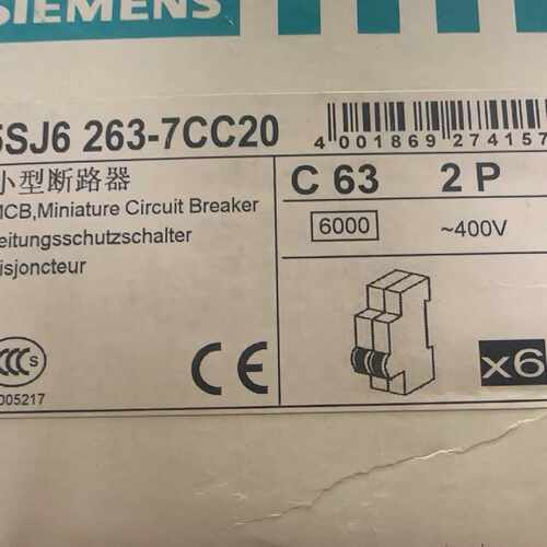 议价西门子型断路器 5SJ6263-7CC20 2P C63A