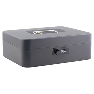 家用新防火储物盒带锁小收纳铁盒证件保险箱小型迷你钱箱手提保管