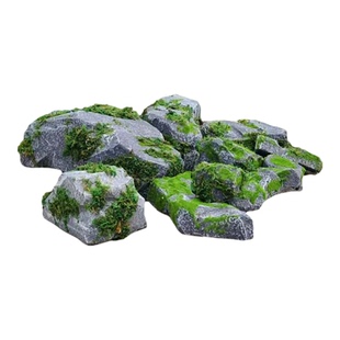 定制仿真高密度泡沫石头假山造景摄影塑雕舞台演出道具青苔石头块