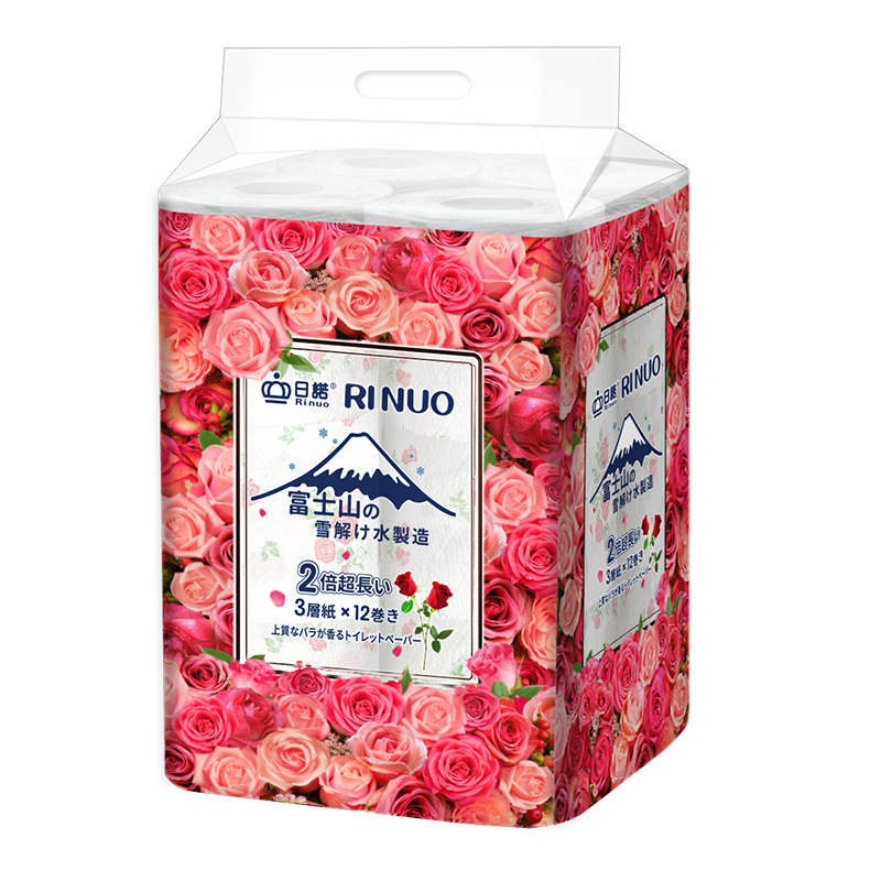 日诺日本进口玫瑰花香溶水卫生纸