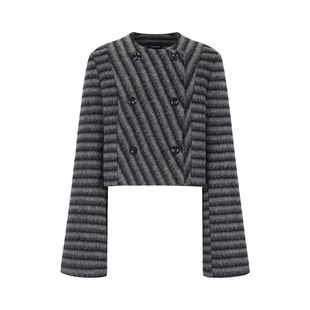 [清仓换季] 无以幻象 x WUYIHUANXIANG 圆领双排扣呢外套