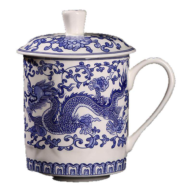 景德镇中式骨瓷釉中彩大号茶杯