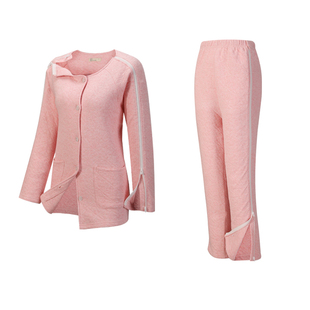 卧床瘫痪老人骨折病人术后PICC置管专用衣服纯棉易穿脱护理服春秋