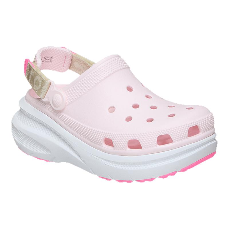 白鹿同款Crocs卡骆驰动感泡芙拼色高跟洞洞鞋女鞋沙滩鞋|214096