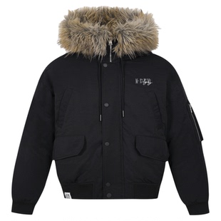 MEDM 环保毛领保暖休闲座山雕棉服冬季美式简约连帽棉衣情侣外套