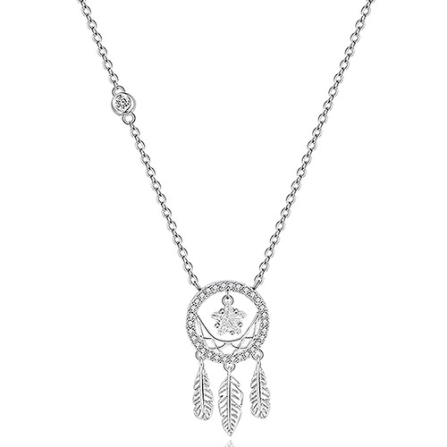 AJIDOU阿吉豆项链女精致镂空捕梦网吊坠时尚小众锁骨链高级感颈链