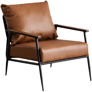 现代意式铁艺单人沙发办公会客商务咖啡酒店售楼部4s接待桌椅组合