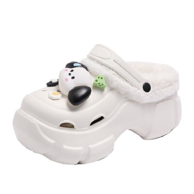 冬季保暖可拆卸棉拖鞋女