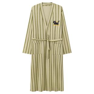 猫人睡袍浴袍男款女士长袖浴衣情侣款四季通用纯棉一体式大码晨袍