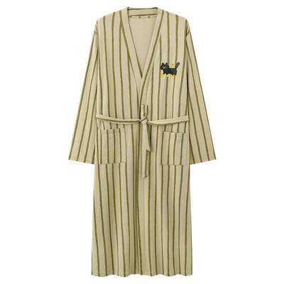 猫人睡袍浴袍男款女士纯棉浴衣