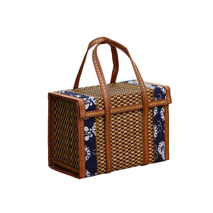 定制大号腊肠年货竹篮子鸡蛋水果篮粽子篮月饼篮端午中秋礼盒包装