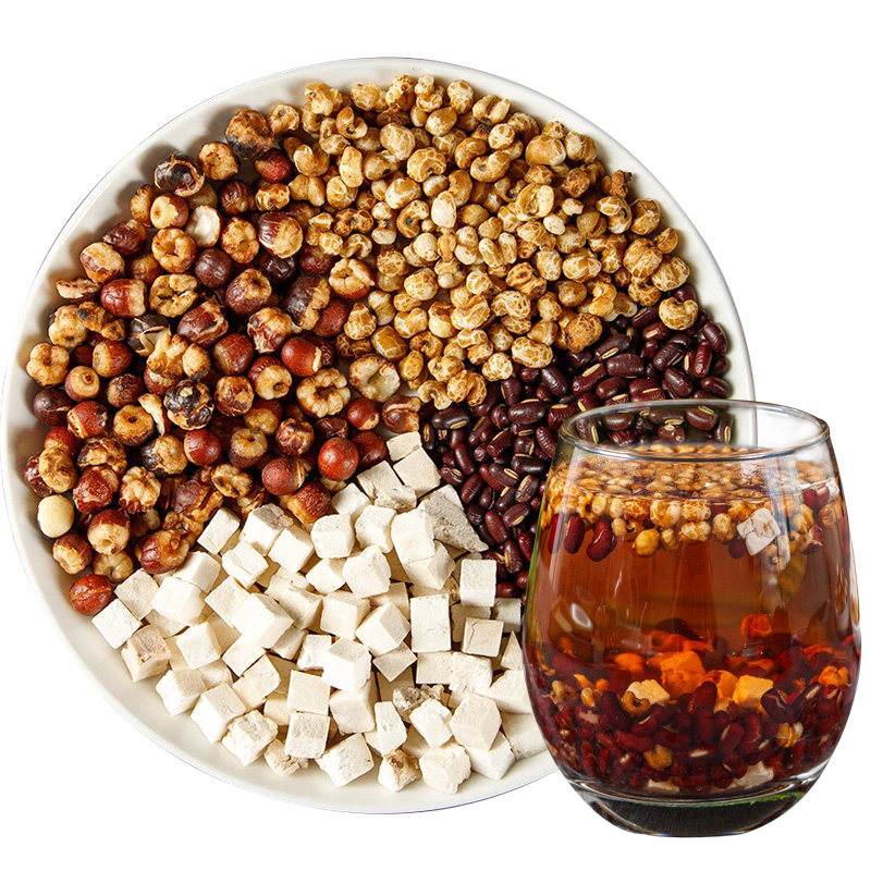 炒熟红豆薏米祛湿茶赤小豆茯苓薏仁水湿气去排男女体内湿寒减毒肥