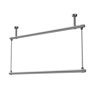 304加粗不锈钢晾衣杆阳台固定式顶装悬挂家用一根钢管凉晒衣杆叉