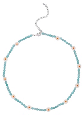 自由岛屿天河石小雏菊项链