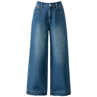 版型超好看的裤子A版阔腿牛仔裤女2026新款春季九分直筒九分女裤