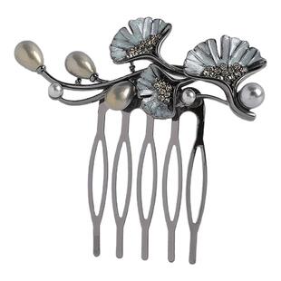 半扎发金属五齿插梳发簪盘发神器头饰2025新款国风高端簪子发梳女