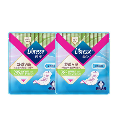 【天猫U先】薇尔卫生巾防漏护垫卫生棉日用285mm4片试用小V巾