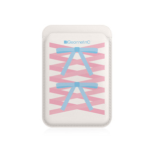 BIGeometeiC原创设计飘带蝴蝶结磁吸首届卡包适用苹果magsafe卡套