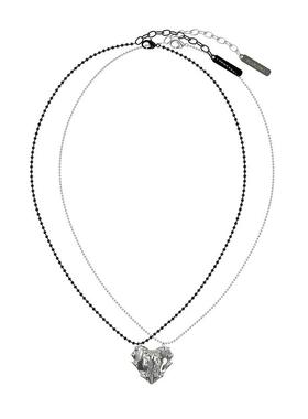 PEARLONA危险花园张予曦同款爱心吸石巴洛克珍珠情侣项链吊坠男女