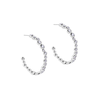 新款流光泡泡波浪耳环