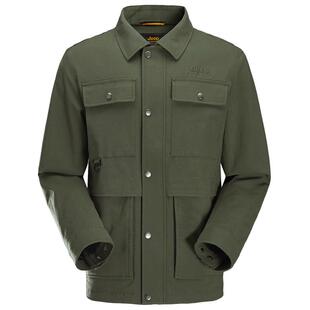 Jeep吉普户外男装男秋季新款长袖衬衫防风上衣工装翻领夹克外套