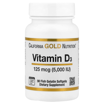 California Gold Nutrition,维生素 D3，125 微克（5000 国际单位