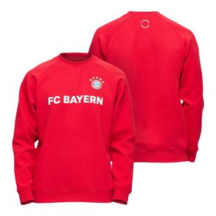 【官方正版】拜仁慕尼黑足球俱乐部|红色圆领卫衣球迷加绒空气层