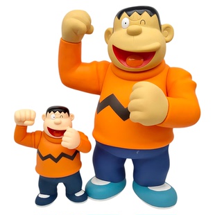 现货超大虎妹技兰呆萌胖虎静香可动搪胶人偶家居装饰客厅玄关摆件