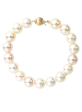 极光镜面天女樱花粉珍珠手链