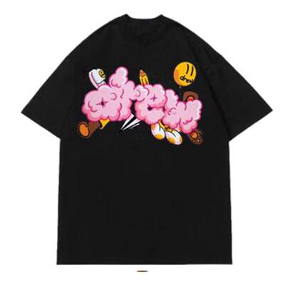 字母云朵笑脸小众潮牌斯汀短袖
