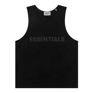FOG短袖FEAR OF GOD复线ESSENTIALS胸前字母无袖背心打底衫男T恤
