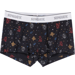 SEPARATEC男士枪弹式分离内裤莫代尔四角裤印花运动型薄款底裤