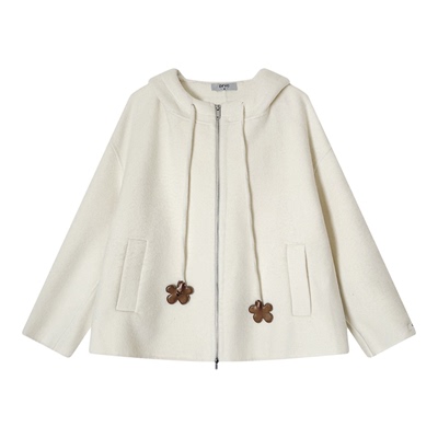 dfvc韩版短款绵羊毛呢外套