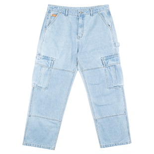 AVENUE&SON大道之子2024秋冬新款重磅水洗口袋牛仔裤