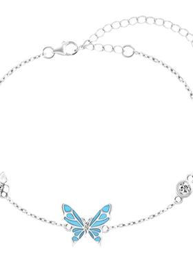 VIVIWELL925银蝴蝶手链女款