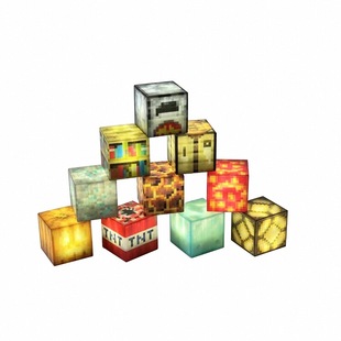 我的世界周边磁铁玩具拼装发光磁力方块积木儿童益智2025新品礼物